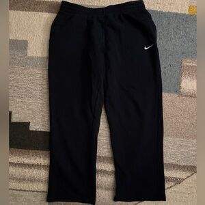 Nike Black Y2K Baggy Sweats with White Swoosh